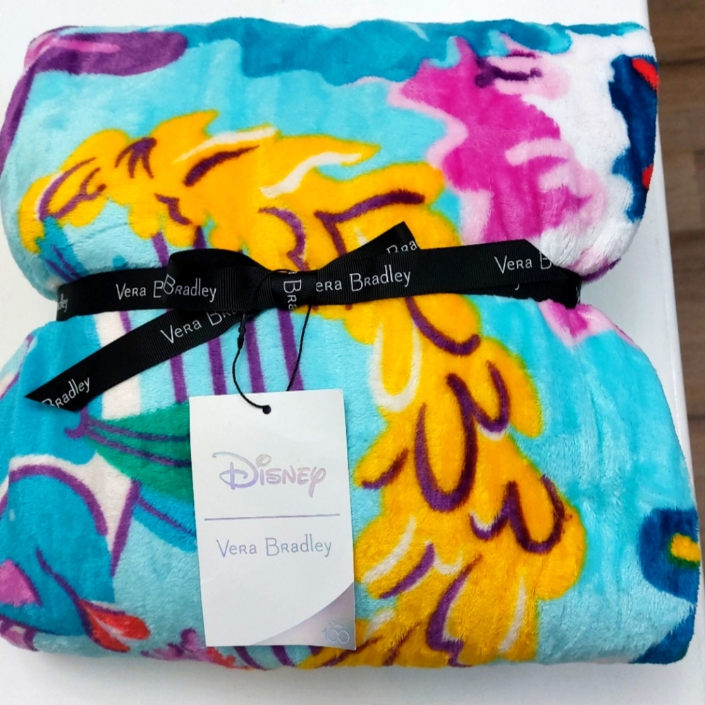 Vera Bradley Disney Little Mermaid fleece blanket NWT